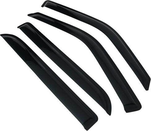 IKON MOTORSPORTS Tape On External Window Visor, Compatible with 1997-2017 Ford Expedition 1998-2017 Lincoln Navigator, Acrylic Smoke Tinted 4PCS Sun Rain Shade Guard Wind Vent Air Deflector in Saudi Arabia