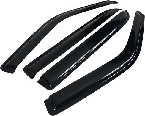 IKON MOTORSPORTS Tape On External Window Visor, Compatible with 1997-2017 Ford Expedition 1998-2017 Lincoln Navigator, Acrylic Smoke Tinted 4PCS Sun Rain Shade Guard Wind Vent Air Deflector in Saudi Arabia