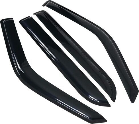 IKON MOTORSPORTS Tape On External Window Visor, Compatible with 1997-2017 Ford Expedition 1998-2017 Lincoln Navigator, Acrylic Smoke Tinted 4PCS Sun Rain Shade Guard Wind Vent Air Deflector in Saudi Arabia
