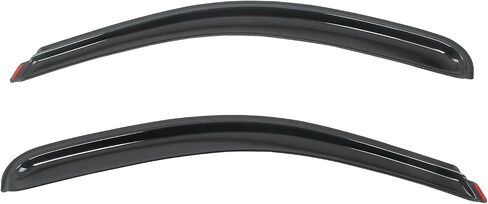 IKON MOTORSPORTS In Channel Window Visors Compatible with 2007-2013 Chevy Silverado GMC Sierra 1500 & 08-14 2500 3500 HD Standard Cab, Acrylic Smoke/Tinted Rain Guards, Side Window Wind Deflectors 2PC in Saudi Arabia