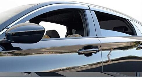 أقنعة نافذة WellVisors منحرفة للرياح متوافقة مع Honda 2018-2022 Accord Sedan مع واقيات مطر من الكروم 3-847HD040 in Saudi Arabia