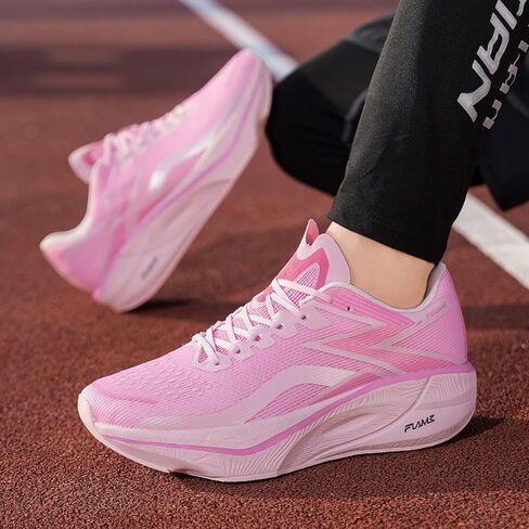 Women's Breathable Carbon Plate Running Shoes Lightweight Cushioned Professional Racing Training Sneakers for Women in Kuwait
