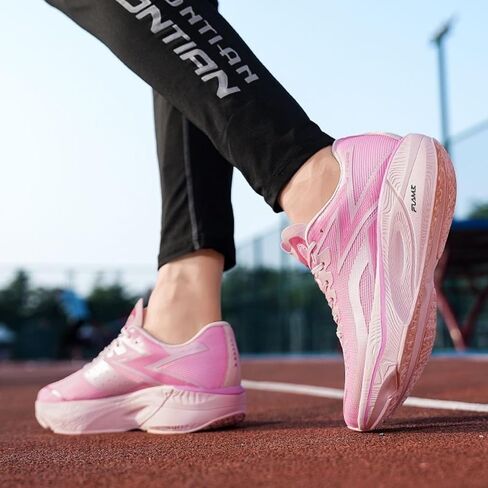 Women's Breathable Carbon Plate Running Shoes Lightweight Cushioned Professional Racing Training Sneakers for Women in Kuwait