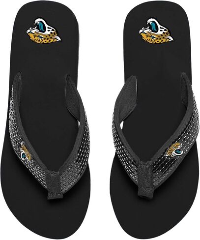 FOCO New York Jets NFL Womens Sequin Flip Flop - صغير - (7-8) in Saudi Arabia