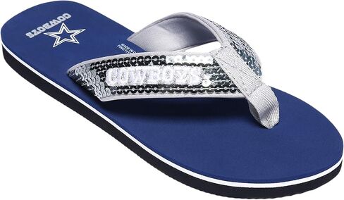 FOCO New York Jets NFL Womens Sequin Flip Flop - صغير - (7-8) in Saudi Arabia