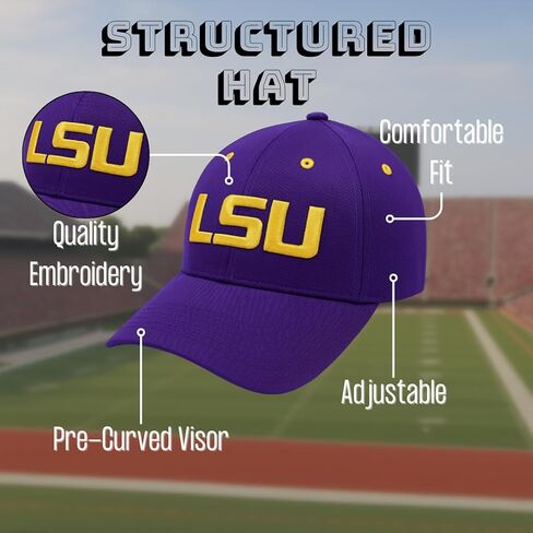 LSU University MVP Hat Classic Tigers Adjustable Team Logo Embroidered Cap in Kuwait
