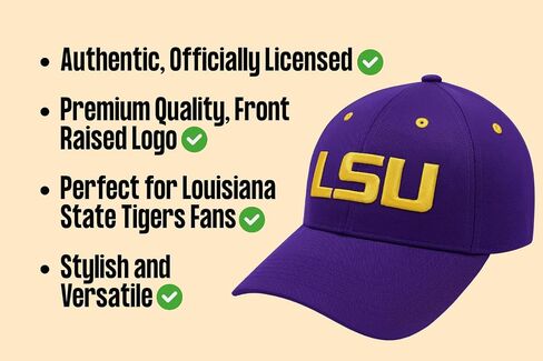 LSU University MVP Hat Classic Tigers Adjustable Team Logo Embroidered Cap in Kuwait