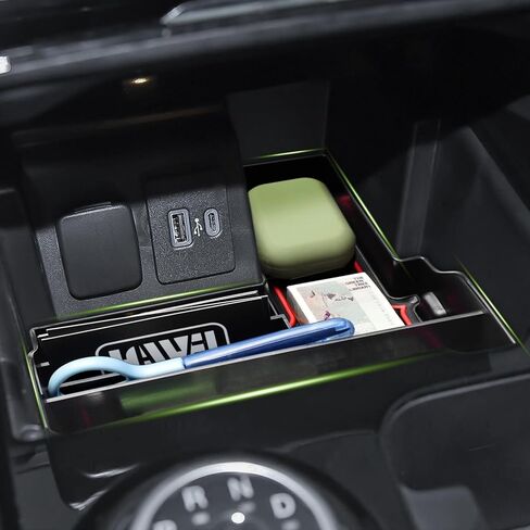 Front Center Console Organizer Compatible with Ford Explorer 2020 2021 2022 2023 2024 Interior Accessories, Middle Armrest Storage Box Compartment Divides Insert Tray (Not Fit 2025), Red in Saudi Arabia