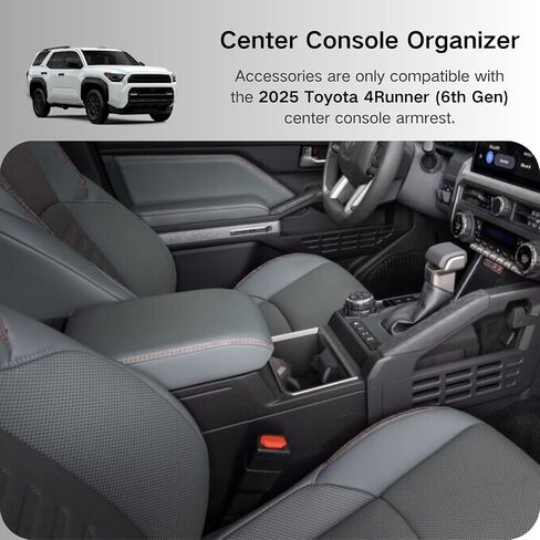 2 قطعة منظم وحدة التحكم المركزية لعام 2025 Toyota 4Runner (6th Gen) ملحقات داخلية إدراج مسند الذراع صينية تخزين وصندوق تخزين مخفي in Kuwait