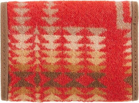 محفظة Pendleton ثلاثية الطي مع حماية RFID، نمط صوف مع زخرفة جلدية، 3 × 4.5 بوصة (فيروزي) in Saudi Arabia