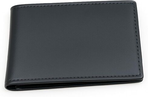Men's Classic Genuine Leather Bifold Wallet, Black (Black) in Saudi Arabia
