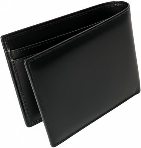 Men's Classic Genuine Leather Bifold Wallet, Black (Black) in Saudi Arabia