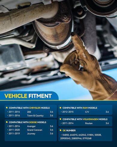 استبدال المحول الحفاز الأمامي والخلفي من PHILTOP لـ 2011-2019 Grand Caravan/Town & Country/Journey FWD/C/V 3.6L، 2011-2014 200 /Avenger/Routan 3.6L استبدال 16780، 16779 (متوافق مع وكالة حماية البيئة) in Kuwait