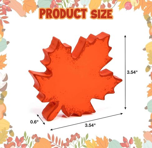 Gift Boutique Thanksgiving Fall Wooden Maple Leaf Table Block Set of 6 Autumn Decorative Leaves Sign Blocks for Tiered Tray Centerpieces & Home Decor in Saudi Arabia