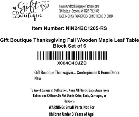Gift Boutique Thanksgiving Fall Wooden Maple Leaf Table Block Set of 6 Autumn Decorative Leaves Sign Blocks for Tiered Tray Centerpieces & Home Decor in Saudi Arabia