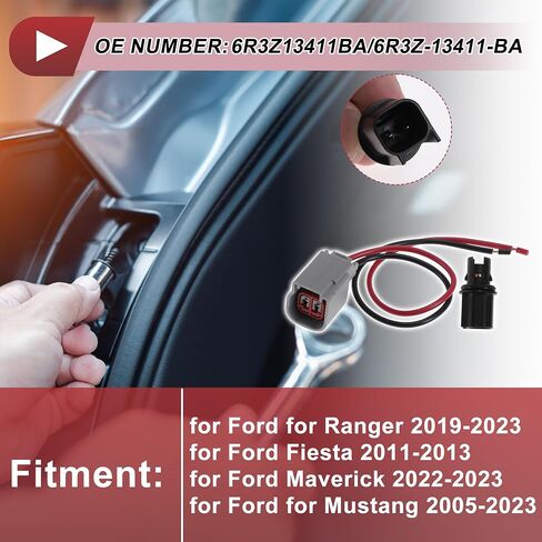 1 Set Side Marker Light Socket Wiring for Ford for Ranger 2019-2023 No.6R3Z13411BA/6R3Z-13411-BA Lamp Bulb Pigtail Connector Harness in Saudi Arabia