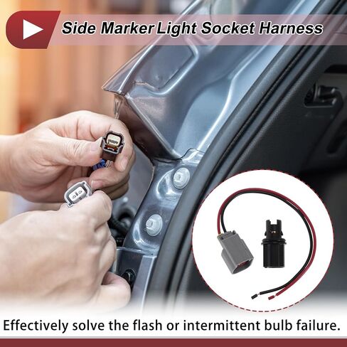 1 Set Side Marker Light Socket Wiring for Ford for Ranger 2019-2023 No.6R3Z13411BA/6R3Z-13411-BA Lamp Bulb Pigtail Connector Harness in Saudi Arabia