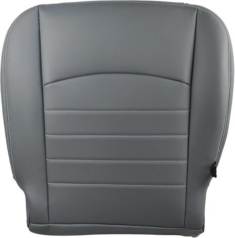 Front Bottom Seat Cover Leather |Compatible with 2013 2014 2015 2016 2017 2018 Dodge Ram 1500 2500 3500 4500 5500 Work Truck ST, OEM Replacement, Breathable, Gray, (Driver Bottom) in Saudi Arabia