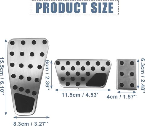 X AUTOHAUX 3pcs Brake Pedal Pad Gas Accelerator Pedal Cover Clutch Pedal Cover for Dodge for Ram 2011-2018 in Saudi Arabia