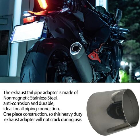 Chrome Silver SS304 Stainless Steel Adapter Connector Exhaust Mandrel Bend Elbow Pipe Concentric Reducer for Car Industrial Piping 2pcs (3 inch to 3.5 inch OD) in Kuwait