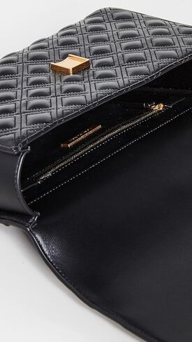 Tory Burch 76997 Fleming Black With Silver Hardware Leather Women's Convertible Shoulder Bag in Saudi Arabia
