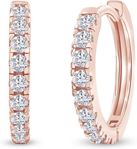 أقراط هوجي هوب للنساء مع مختبر دائري مكون من أقراط غضروف مويسانيتي أنيقة في مجوهرات مطلية بالذهب عيار 18 قيراط هدية لها in Kuwait