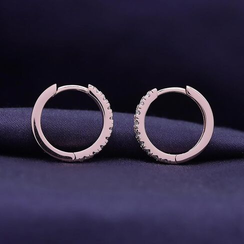 أقراط هوجي هوب للنساء مع مختبر دائري مكون من أقراط غضروف مويسانيتي أنيقة في مجوهرات مطلية بالذهب عيار 18 قيراط هدية لها in Kuwait