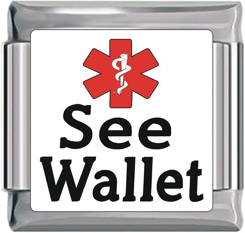 See Wallet Medical Italian Charm in Saudi Arabia