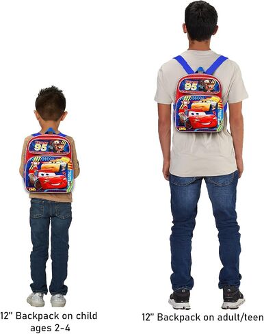 Disney Cars Mini Backpack with Lunch Box for Kids - Bundle with Pixar 12" School Bag, Lunch Box, Stickers, More | Pixar Cars School Supplies for Boys in Saudi Arabia