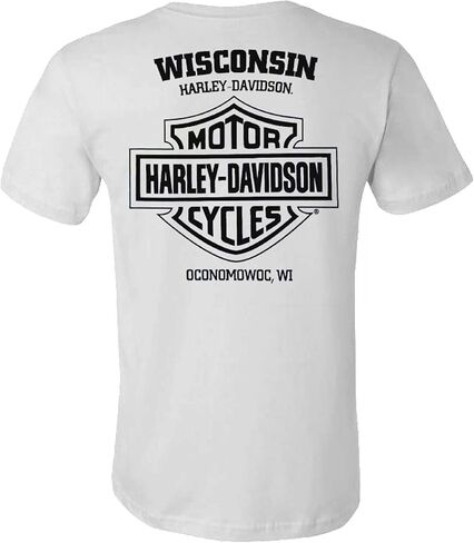 Harley-Davidson Men's Far Away H-D Short Sleeve Crew-Neck T-Shirt - Gray in Saudi Arabia