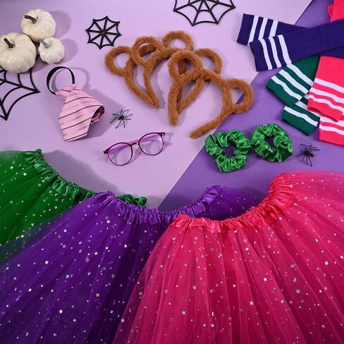 10 قطع من أزياء السنجاب تتضمن عصابات رأس السنجاب وجوارب للركبة ونظارات وربطة عنق وأربطة شعر للنساء في ملابس فريق الهالوين in Kuwait