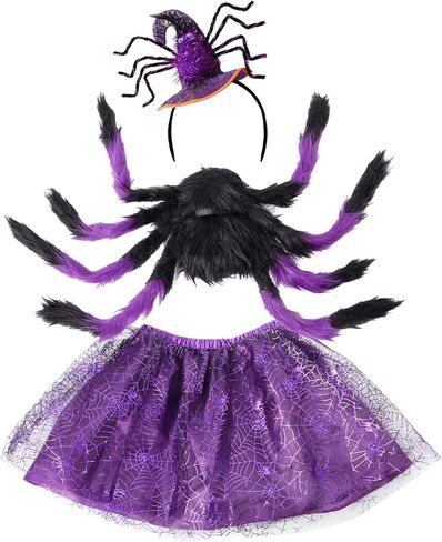 Halloween Spider Costume Set Spider Tutu Skirt Spider Wings Spider Headband Costumes Halloween Christmas Party Cosplay in Saudi Arabia