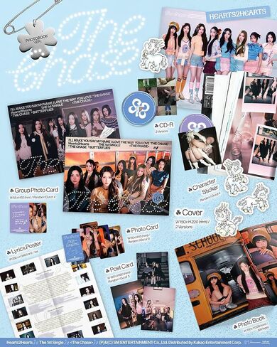 Hearts2Hearts - 1st Single [The Chase] (PhotoBook Ver.) (Random Ver.) 1ea + Official Exclusive Photocard 1ea (Random 1 Out of 8) in Saudi Arabia
