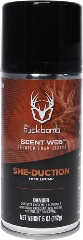 Hunters Specialties Buck Bomb Scent Web Scented Foam String | Hunting Pre/Post Rut Formula Scent Attractant Aerosol Spray, 5 Oz (142g) in Kuwait
