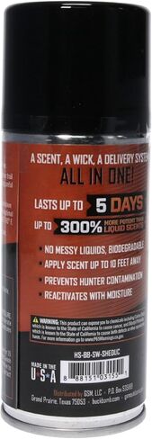 Hunters Specialties Buck Bomb Scent Web Scented Foam String | Hunting Pre/Post Rut Formula Scent Attractant Aerosol Spray, 5 Oz (142g) in Kuwait