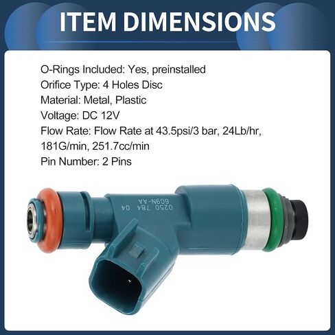 Fuel Injector, Engine Fuel Injection Nozzle No.LR001982 for Land Rover LR2 HSE 2008-2012 3.2L for Volvo S80 2007-2014 3.2 Blue, 6 Pcs in Saudi Arabia