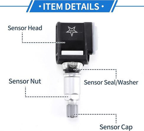 Tire Pressure Sensor Tire Pressure Monitoring Sensor No.36106887147 for BMW 3 Series 2019-2024 1 Pc 433MHz in Saudi Arabia