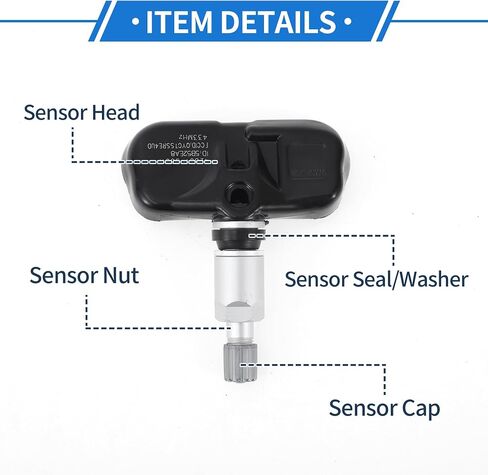 Tire Pressure Sensor Tire Pressure Monitoring Sensor 433 MHz No.4260750011 for Lexus ES (from 2006-08 to 2012-08) in Saudi Arabia