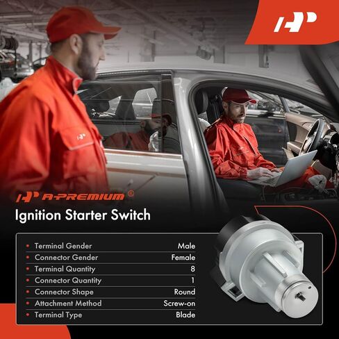 A-Premium Ignition Starter Switch Compatible with Chevy & GMC Vehicles - Blazer, B60, B6000, Jimmy, C10/C20/K10/K20/C15/C1500/K15/K1500 Panel Pickup Suburban, G15/G1500/P15/P1500 Van - 8 Blades in Saudi Arabia