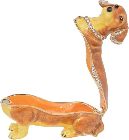 Dachshund Dog Trinket & Jewelry Box Dog Figurines Statues Cute Pet Gifts L6 in Saudi Arabia