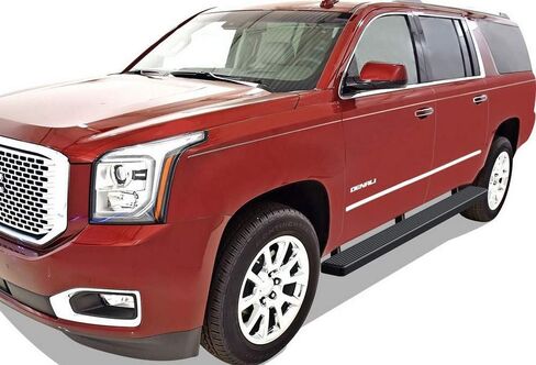 APS 5in Stainless Steel Black Running Boards Compatible with Chevy Tahoe GMC Yukon 2000-2020 4Dr (Exclude Z71 Denali Yukon XL) (Nerf Bars Steps) in Saudi Arabia