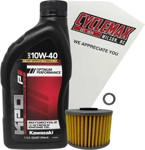 Standard 10W-40 Oil Change Kit compatible with 2004-2025 Kawasaki KLX110R in Saudi Arabia