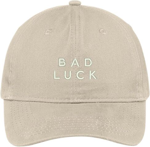 Trendy Apparel Shop Bad Luck Embroidered Soft Low Profile Adjustable Cotton Cap in Saudi Arabia