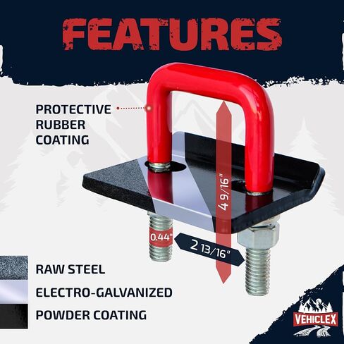 Heavy-Duty Anti-Rattle Hitch Stabilizer Clamp for 2.5" Hitches - Vehiclex Galvanized Hitch Tightener with Protective Anti-Rust Coating - Durable 0.44" U-Bolt - Perfect for Trailers and Trucks in Saudi Arabia