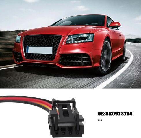 eMagTech 2pcs 4 Pin Automotive Sensor Connector Plug 8K0973754 Compatible with VW Compatible with Audi in Saudi Arabia