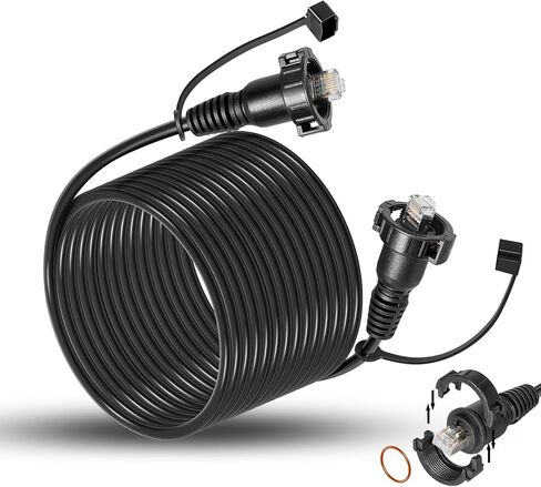 010-12531-01 Marine Network Adapter Cable Black Small to Large RJ-45 Connector Compatible with Panoptix LiveScope System，GC 200 Marine IP Camera, GLS 10 Sonar Module,GMR Fantom 54 56 124 126 254 256 in Kuwait
