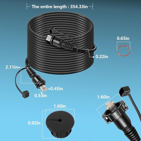 010-12531-01 Marine Network Adapter Cable Black Small to Large RJ-45 Connector Compatible with Panoptix LiveScope System，GC 200 Marine IP Camera, GLS 10 Sonar Module,GMR Fantom 54 56 124 126 254 256 in Kuwait