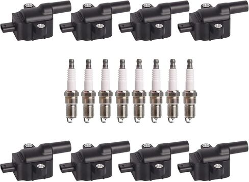 ENA Set of 8 Ignition Coil Pack 8 Platinum Spark Plug Compatible with Ford E350 E450 F250 F350 F450 F53 F550 F59 F600 F650 F750 7.3L V8 2020 2021 2022 2023 Replacement for UF893 DG587 LC3Z12029B SP520 in Saudi Arabia