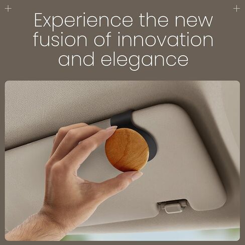90+ Days Long Lasting - Car Air Freshener Kit with 2Pcs Refills - Cedar Scent Wood Car Diffuser - Automotive Visor Interior Accessories Decor in Kuwait