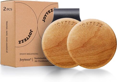 90+ Days Long Lasting - Car Air Freshener Kit with 2Pcs Refills - Cedar Scent Wood Car Diffuser - Automotive Visor Interior Accessories Decor in Kuwait